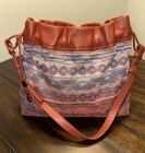 Fossil Gigi Crossbody Cinch Top Southwestern 1954 Bag With Key Tag