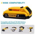 2pack For Dewalt Dcb207 20v 20volt Max Lithium-ion Compact Battery Dcb203 Dcb201