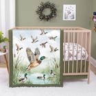 3 Pcs Mallard Duck Baby Crib Bedding Set - Fitted Sheet  Quilt   Bed Skirt For N