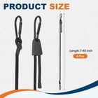 Heavy Duty Bungee Cord   7-48 Inch  Black  4pcs   Elastic Tie Down