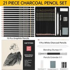 Drawing Sketching Pencil Set 21 Pack Art Pencil Kit With Graphite Pencils