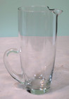 Vintage Clear Blown Lead Crystal Glass Martini Cocktail Pitcher 8 5  Tall