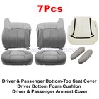 Fits 1999-02 Chevrolet Silverado Leather Seat Cover   Foam Cushion Pewter Gray