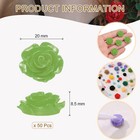 50 Pcs Green Resin Rose Flower Beads  20mm Flatback Flower Charm