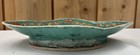 Antique Teal Chinese Oval Porcelain Footed Serving Bowl Craine floral