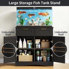20 Gallon Fish Tank Stand With Storage Cabinet And 2 Drawers Fish Tank Stand