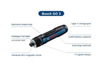 Bosch Go3 Mini Electric Screwdriver Set Cordless 3 6v Usb Rechargeable Automatic