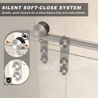 56-60  X 66  H Sliding Frameless Glass Shower Door  8mm  Clear Tempered Glass