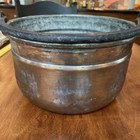 Hammered Copper With Brass iron Pot Cauldron Primitive Farmhouse Vintage