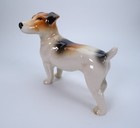 Large Vintage Melba Ware Jack Russell Figurine Hunting Dog Ceramic Ornament