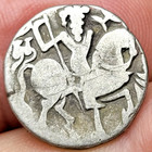 Shahi Kings - Silver Drachm  samanta Deva   Bull   Horseman 800 - 1026 Ad 3 08g