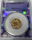 1883  3 Pcgs Ms64 Trader Bea Label
