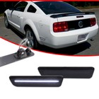 1set Black Lens White Led Rear Bumper Side Marker Lights For 05-09 Ford Mustang
