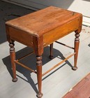 Early American Primitive Sheraton Late 19th Early 20th Bench Stool Stand Table