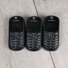 Lot Of 3 - Motorola C139 Black Candy Bar Cell Phones Tested Working W  Chargers