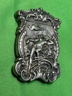 Gorgeous Antique Art Nouveau Sterling Silver Vesta Match Safe With Nude Lady