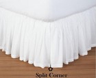Split Corner Ruffle Bed Skirt Solid White 720 Tc Cotton All Size Drop