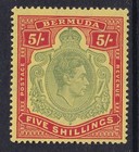 Bermuda Stamps Dec 1946 5 - Reference Issue 7 Mh P13 9 X 13 8 Sg118e  Cv   38