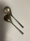 2 Vintage Mastad Pewter Norway 201 Serving  Spoons