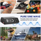 2000w Car Pure Sine Wave Power Inverter Converter Dc 12v To Ac 110v Lcd  Display