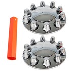  Chrome Semi Truck Tractor Trailer Hub Cover Wheel Axle Cover Center Caps Set 