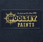Woolsey Paints Binder Folder Cover Vintage Vinyl Plastic Advertising Empty