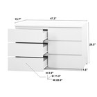 6 Drawer Storage Cabinet Storage Tower Clothes Organizer W Wavy Drawer Panel