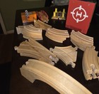 32 Piece Wood Wooden Train Track Lot Curves Straights Thomas Brio Compatible