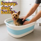 Dog Bathtub And Laundry Basket - 2 In 1 Collapsible Pet cat Bathtub  Dog Bath   