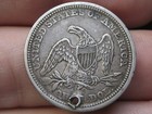 1856 P Silver Seated Liberty Quarter- Philadelphia  Xf Details