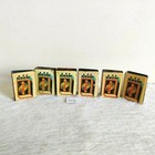 1950 Vintage Mahalaxmi Magic Safety Matches Advertising Tin Matchbox Holder 6 Pc