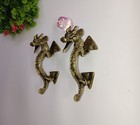 Made Of Brass Dragon Glass Door Pull Set Brass Office Cabin Door Handle Dm026