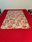 Barkcloth Drape Curtain Panel Tropical Flowers Vintage Fabric  57 X 33 Gorgeous