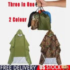 New Us Military Ripstop Woodland Wet Weather Raincoat Poncho Camping Hiking Camo
