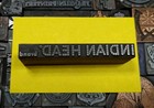 Antique Vtg Indian Head Brand Letterpress Print Type Ornament Cut Stamp Block
