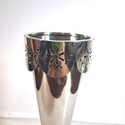 Vintage Silver Plated Victorian Trumpet Vase Pierced Collar 10 5 