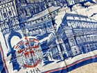 Vintage 1960 s Prague Czech Republic  Souvenir  Square Scarf 27  X 28 