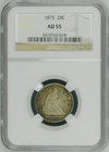 1875 Ngc Au55 Mintage 36 910 --  3 499 Apr  -- Undervalued 20c Twenty Cent Piece