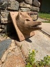 Fired Clay Wolf Head Suitable For Indoors Or Outdoors
