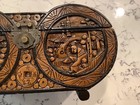 Antique Asian Lacquered Wood Sewing Box