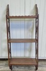 Antique  English Edwardian Carved Mahogany Hanging Etagere Wall Shelf  Lovely 