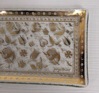 Vintage Georges Briard Concave Tray Dish 6 5 X 4  Floral Gold Detail Mcm Flaw