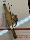 Vintage Solid Brass Ornate Bellpull Tapestry Needlepoint Bell Pull Hanger 8 5 l