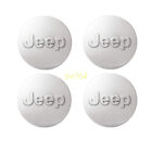 4x Jeep 64mm 2 5  Silver Wheel Center Cover Caps Grand Cherokee Wrangler Compass