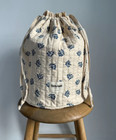 Petiteknit Get Your Knit Together 8 6 X 11 8  Knitting Bag Midnight Blue Flower