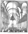 Interior View Of Jewish Synagogue  Clinton St   -  Steamer El Paraguay  -  1853