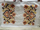 Vintage Orange Floral Hand Dish Towel Terry Cotton Retro Kitchen Mcm 70s