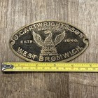 J  Cartwright And Son Safe Name Plate Plaque