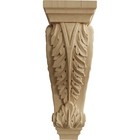 6 w X 7 1 2 d X 18 h Extra Large Acanthus Wood Corbel  Rubberwood