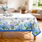 Hydrangea Floral Tablecloth Waterproof  70  X 55   rectangular  Hydrangea 02